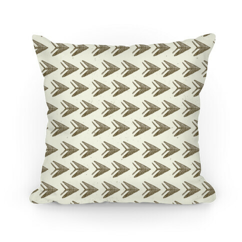 Brown Watercolor Arrow Pattern Pillow