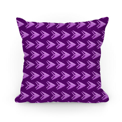 Purple Watercolor Arrow Pattern Pillow