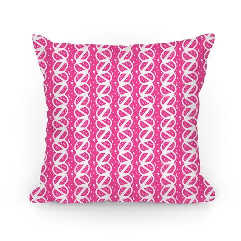 Pink Braid Stripe Pattern Pillow