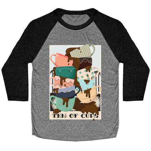 Ten Of Cups (Coffee) Tarot Card Baseball Tee