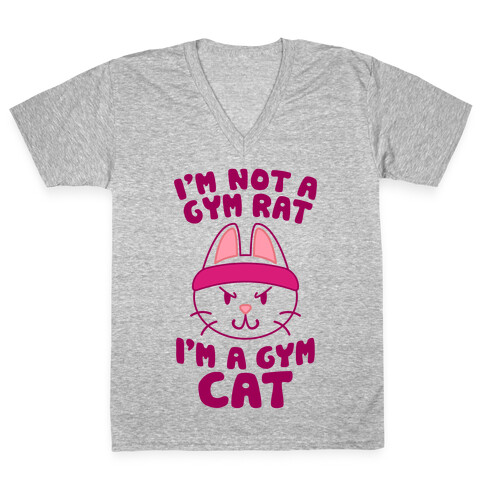 I'm A Gym Cat V-Neck Tee Shirt