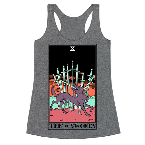 The Ten Of Swords Racerback Tank Top