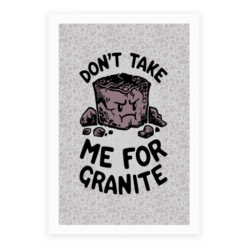 Don't Take Me For Granite Poster