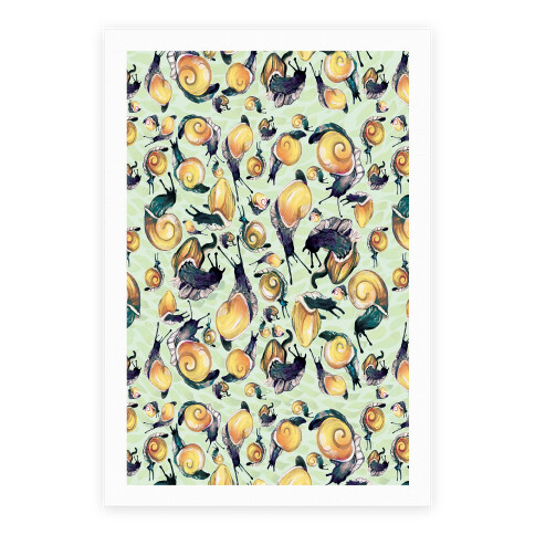 Golden Snail Shells Poster