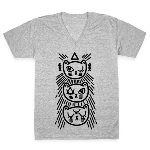 Occult Kitties V-Neck Tee Shirt