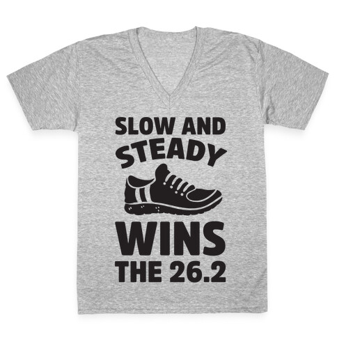 Slow And Steady Wins The 26.2 V-Neck Tee Shirt