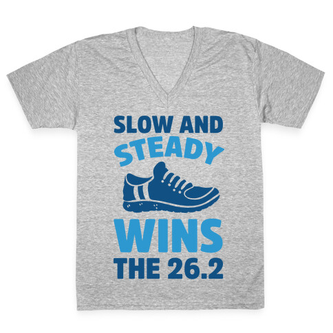 Slow And Steady Wins The 26.2 V-Neck Tee Shirt