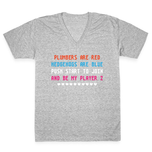 Plumbers Are Red V-Neck Tee Shirt