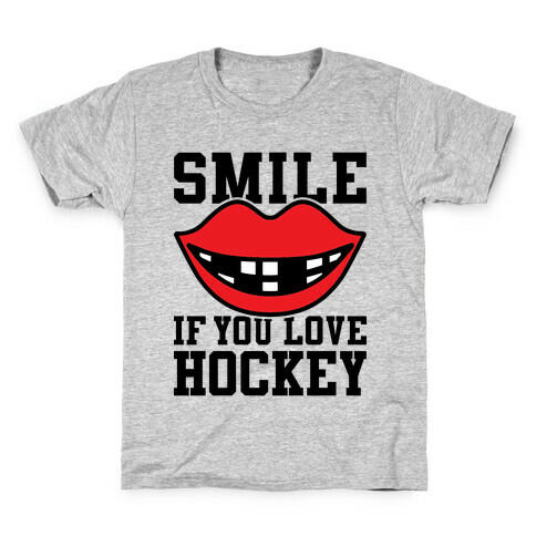Smile If You Love Hockey Kids T-Shirt