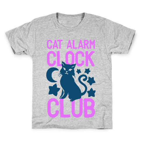 Cat Alarm Clock Club Kids T-Shirt
