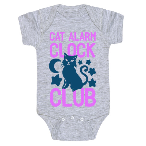 Cat Alarm Clock Club Baby One-Piece