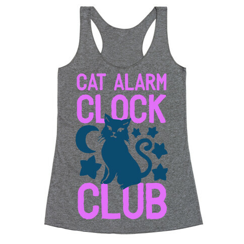 Cat Alarm Clock Club Racerback Tank Top