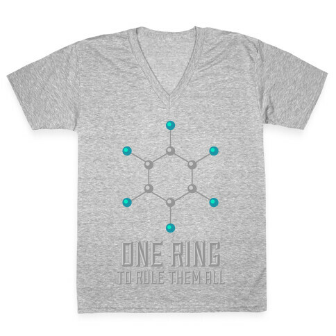 Lord of the Benzene Ring V-Neck Tee Shirt