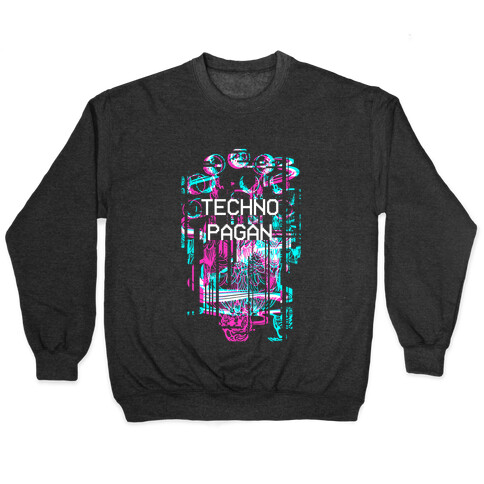 Techno Pagan Glitch Art Pullover