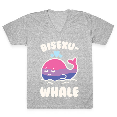 Bisexu-WHALE V-Neck Tee Shirt