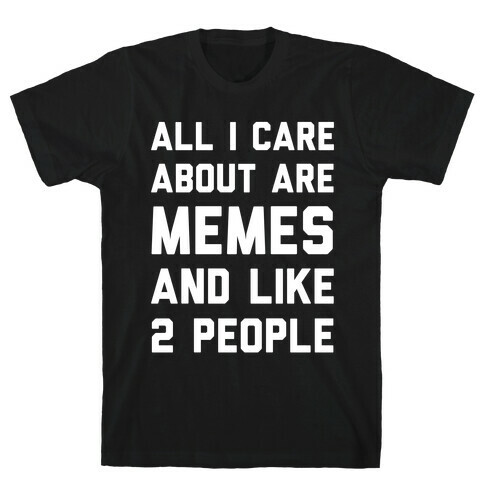 All I Care About Are Memes And Like 2 People T-Shirt