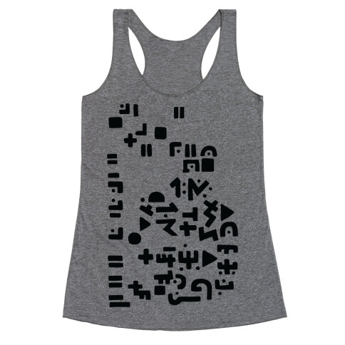 Alien Writing Racerback Tank Top