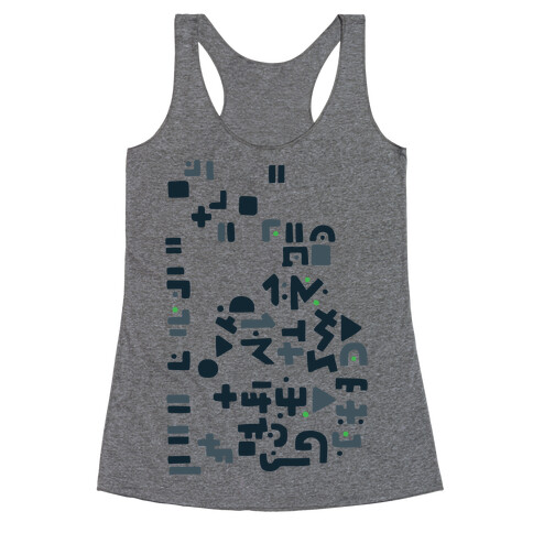 Alien Writing Racerback Tank Top