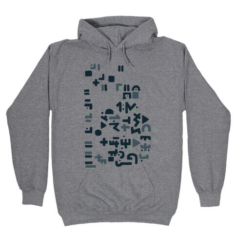 Alien Writing Hooded Sweatshirt