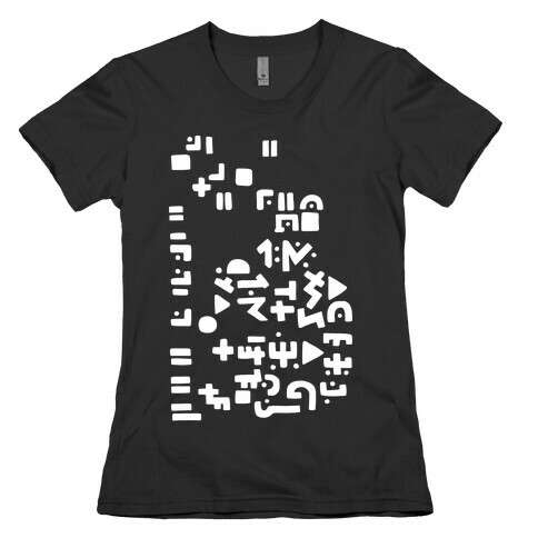 Alien Writing Womens T-Shirt