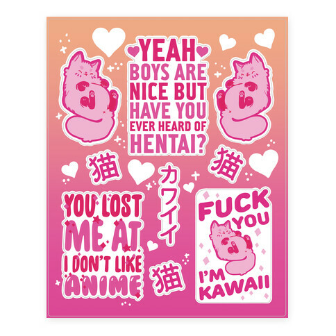 Sassy Weeaboo  Stickers and Decal Sheet