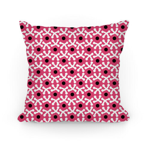 Pink Crafters Stitch Pattern Pillow