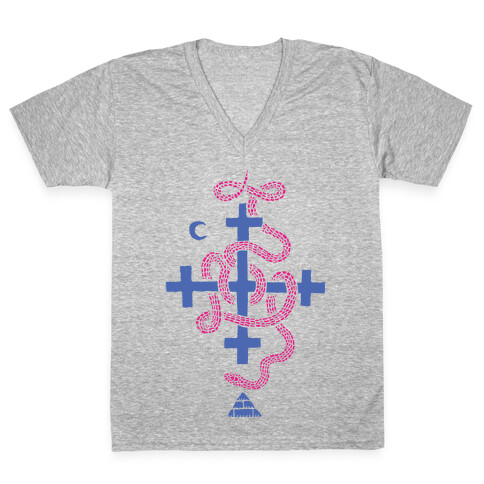 Snake Cult V-Neck Tee Shirt