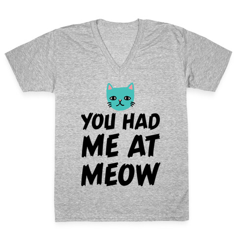 You Had Me At Meow V-Neck Tee Shirt