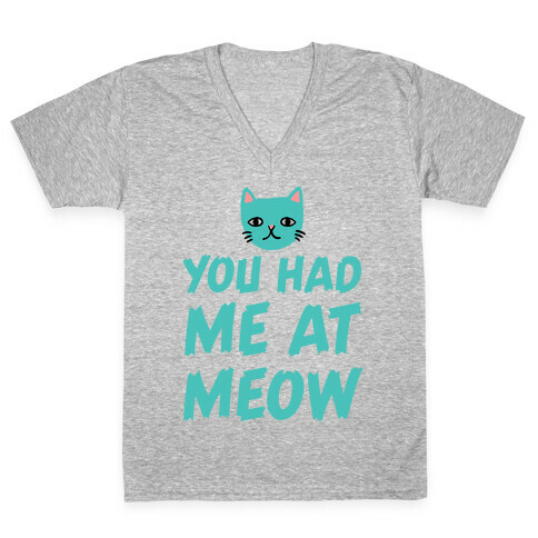 You Had Me At Meow V-Neck Tee Shirt