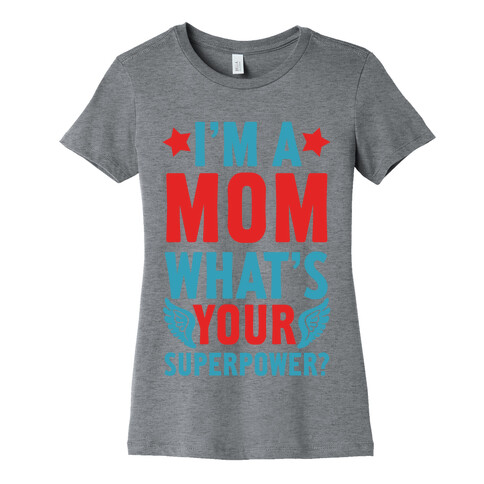 I'm A Mom, What's Your Superpower? Womens T-Shirt