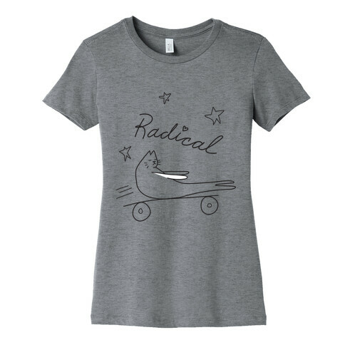 Chill Skateboarding Cat Womens T-Shirt