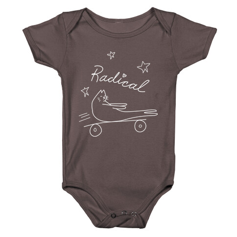 Chill Skateboarding Cat Baby One-Piece