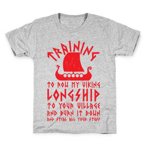 Training To Row My Viking Longship Kids T-Shirt
