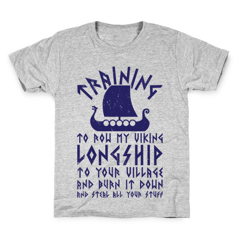 Training To Row My Viking Longship Kids T-Shirt