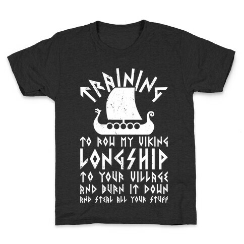 Training To Row My Viking Longship Kids T-Shirt