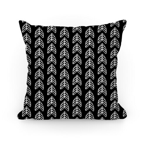 Black Trendy Chevron Pattern Pillow