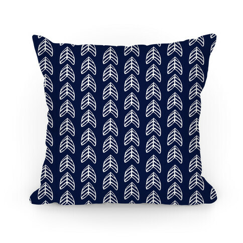 Trendy Navy Chevron Pattern Pillow