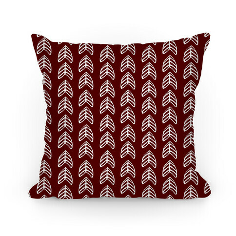 Trendy Maroon Chevron Pattern Pillow