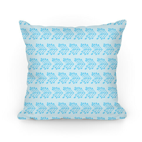 Blue Cute Chevron Pattern Pillow