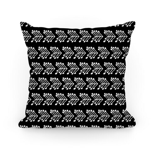 Black Cute Chevron Pattern Pillow