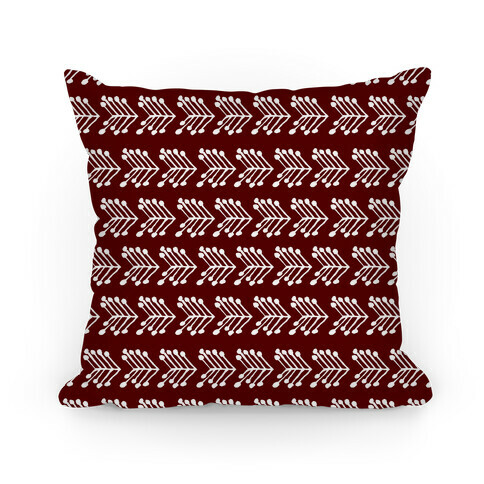 Cute Maroon Chevron Pattern Pillow