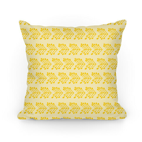 Yellow Cute Chevron Pattern Pillow