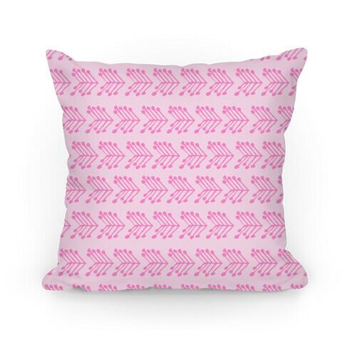 Pink Cute Chevron Pattern Pillow