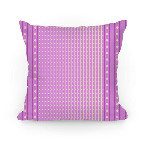 Purple Stripes and Polka Dots Pillow