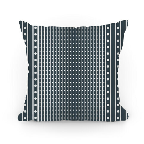 Black and White Stripes and Polka Dots Pillow