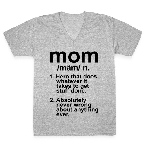 Mom Definition V-Neck Tee Shirt