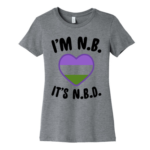 I'm N.B., It's N.B.D. (Genderqueer Flag) Womens T-Shirt