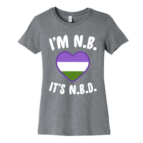 I'm N.B., It's N.B.D. (Genderqueer Flag) Womens T-Shirt
