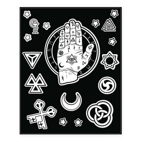 Occult Hand  Stickers and Decal Sheet