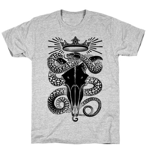 Crowned Serpent Goat Skull T-Shirt